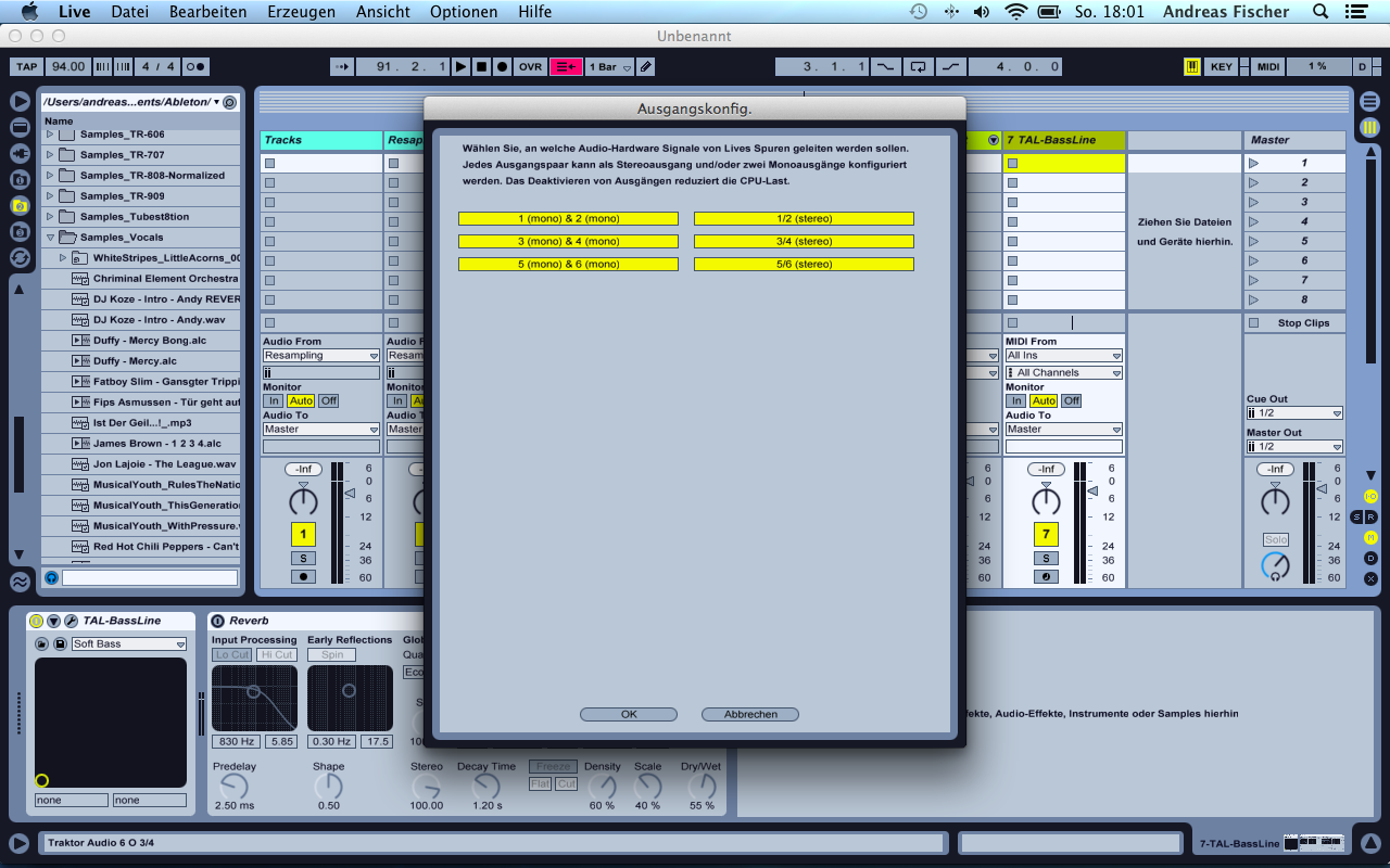 ableton send audio to vdmx