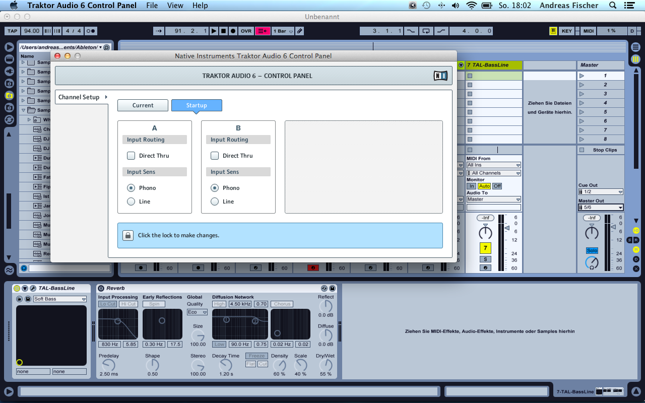 traktor audio 6 routing